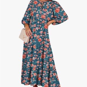 Long dress Hawaiian theme